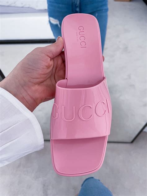 gucci sandals box|Gucci jelly thong sandals.